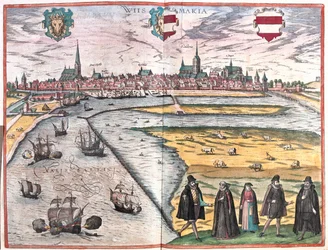 Wismar, Alemanha - em "Civitates Orbis Terrarum" de Georg Braun, Colónia 1617