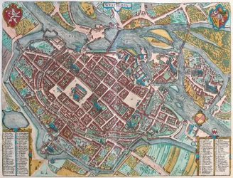 Wroclaw, Polónia - em "Civitates Orbis Terrarum" de Georg Braun, Colónia 1617