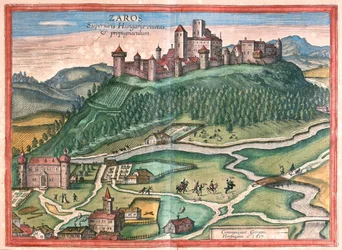 Zaros, Creta - em "Civitates Orbis Terrarum" de Georg Braun, Colónia 1617