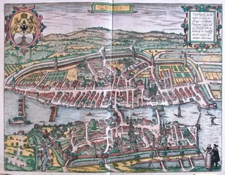 Zurique, Suíça - em "Civitates Orbis Terrarum" de Georg Braun, Colónia 1617