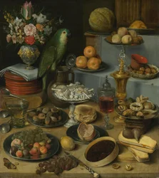 Alemão: Grande espetáculo Jantar com papagaio Grande banquete