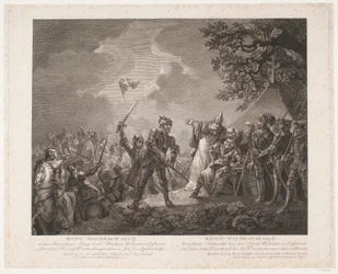 A famosa batalha do rei Valdemar II na cidade de Wolmar na Letônia, 1219