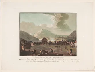 Vista de uma praça na cidade de Bergen