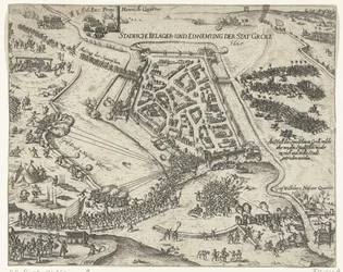 Sítio de Groll por Frederick Henry, 1627
Stadische belager- und einnemung der stat Groll. 1627 (título sobre o objecto)