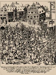 A Ascensão de Fettmilch. A pilhagem da Judengasse em Frankfurt em 22 de agosto de 1614, c. 1616-1617