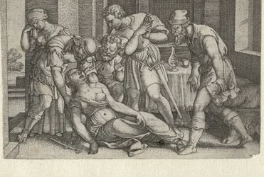 Collatinus e Brutus na moribunda Lucretia Histórias da História Romana Antiga (título da série)