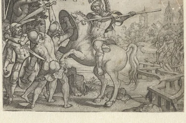 Horace Cocles defende a ponte sobre o Tibre
Contos do início da história romana (título da série)