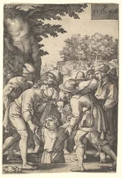 Joseph foi levado a um poço por seus irmãos, da série The Story of Joseph, 1546.