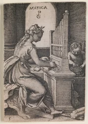 Musica, da série "As Artes Liberais", c.1541 (gravura)