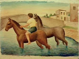 G.Schrimpf, Pferdeschwemme