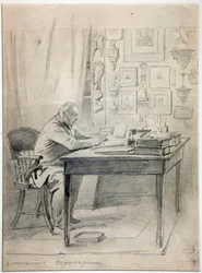 Faddei Boulgarine - Retrato do autor Faddei Bulgarin (1789-1859) par Timm, Vasily (George Wilhelm) (1820-1895)