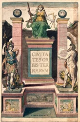 Capa do livro Civitates orbis terrarum de Braun e Hogenberg