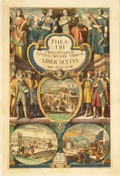 Frontispício do volume VI, de Civitates Orbis Terrarum, de Georg Braun