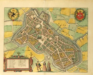 Mapa de Lille de Civitates Orbis Terrarum, de Georg Braun