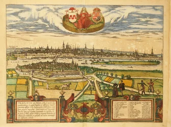 Mapa de Maastricht do Civitates Orbis Terrarum, de Georg Braun