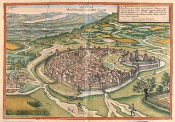 Novara, região de Piemont, Itália (gravura