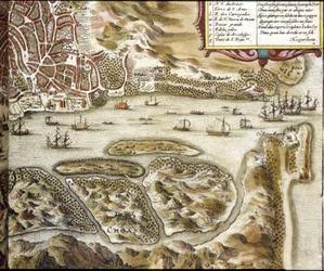Goa. De acordo com o Atlas "Civitates Orbis terrarum" de Braun e Hogenberg