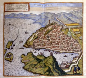 Vista de Marselha a partir do Atlas de Braun e Hogenberg