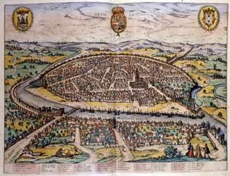 Vista de Sevilha a partir do Atlas de Braun e Hogenberg