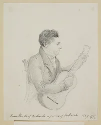 Señor Huerta de Orihuela, Valência, tocando guitarra
