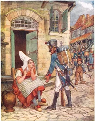 Jeanette e Jeannot, ilustração de &39;A Picture Song Book&39;, 1910
