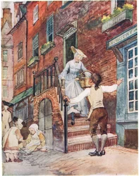 Sally em nosso beco, ilustração de &39;um livro de canção de imagens&39;, 1910