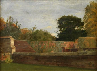 O jardim murado (óleo sobre painel)