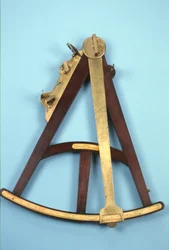 Quadrante Hadley de 18 polegadas ou octante, c.1760 (madeira, latão e vidro)