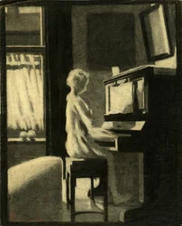Dorothy tocando o piano, 30 de novembro de 1931
