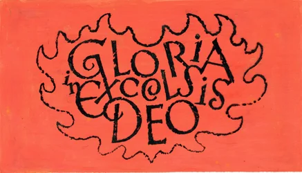 Gloria in Excelsis Deo, década de 1970 (nanquim sobre transparência sobre guache sobre papel)