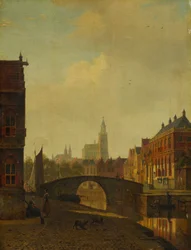 Vista imaginária de Arnhem, finais da década de 1830 (óleo sobre painel de madeira)