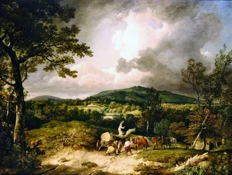 Os Colectores de Madeira com Vista para o Siddon Hill, Highclere Park à Distância