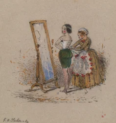 Vestido de Mulher, com Camareira