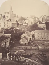 Parte da cidade e porto de Tenby, 1853.