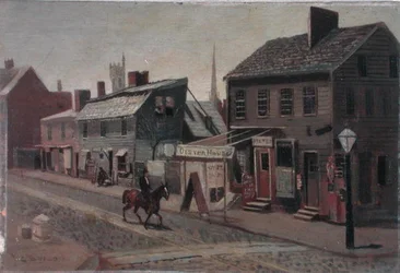S.W. Corner of 13th and Race Street, c.1875 (petróleo a bordo)