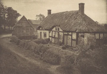 Casa de Izaak Walton em Shallowford, Staffordshire, 1880, impresso em 1888., 1880, impresso em 1888.