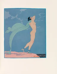 Ilustração para Les Chansons de Bilitis The Songs of Bilitis de Pierre Louÿs, 1922.