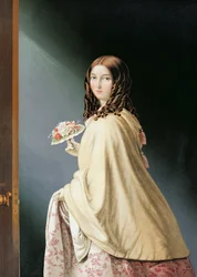 A Dama de honra (gravura colorida)