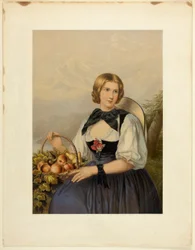 A rapariga da fruta dos Alpes