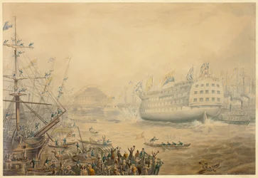 O lançamento à água do Trafalgar