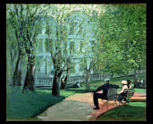 Summer Day, Boston Public Garden, c.1923 (óleo sobre tela)
