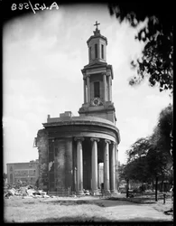 Igreja de St Thomas, Bath Row, Lee Bank, Birmingham, 1941.