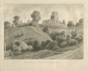 Igreja de Alton: desenho sépia, 1841