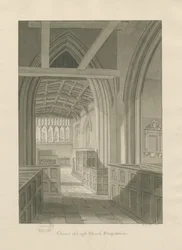 Interior da Igreja de Leigh: desenho em sépia