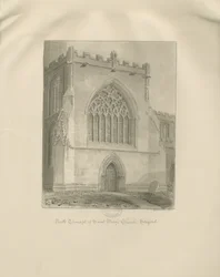 Stafford - Igreja de Santa Maria: desenho em sépia