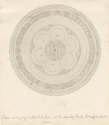 Teddesley Hall - Paten: desenho a caneta e lavagem