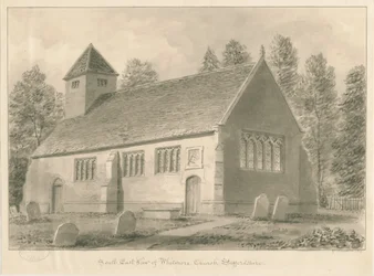 Igreja Whitmore: desenho sépia, 1841
