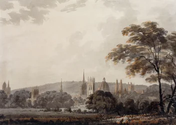 Vista das torres e pináculos de Oxford, Oxfordshire