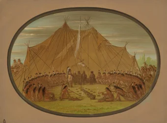 Um banquete de cachorro - Sioux, 18611869.