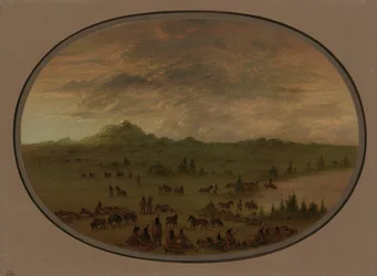 Bivouac de um partido de guerra Sioux ao nascer do sol, 18611869.